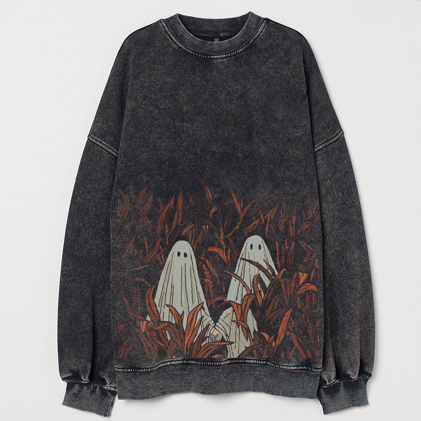 Halloween Ghost Sweatshirt-carlalin