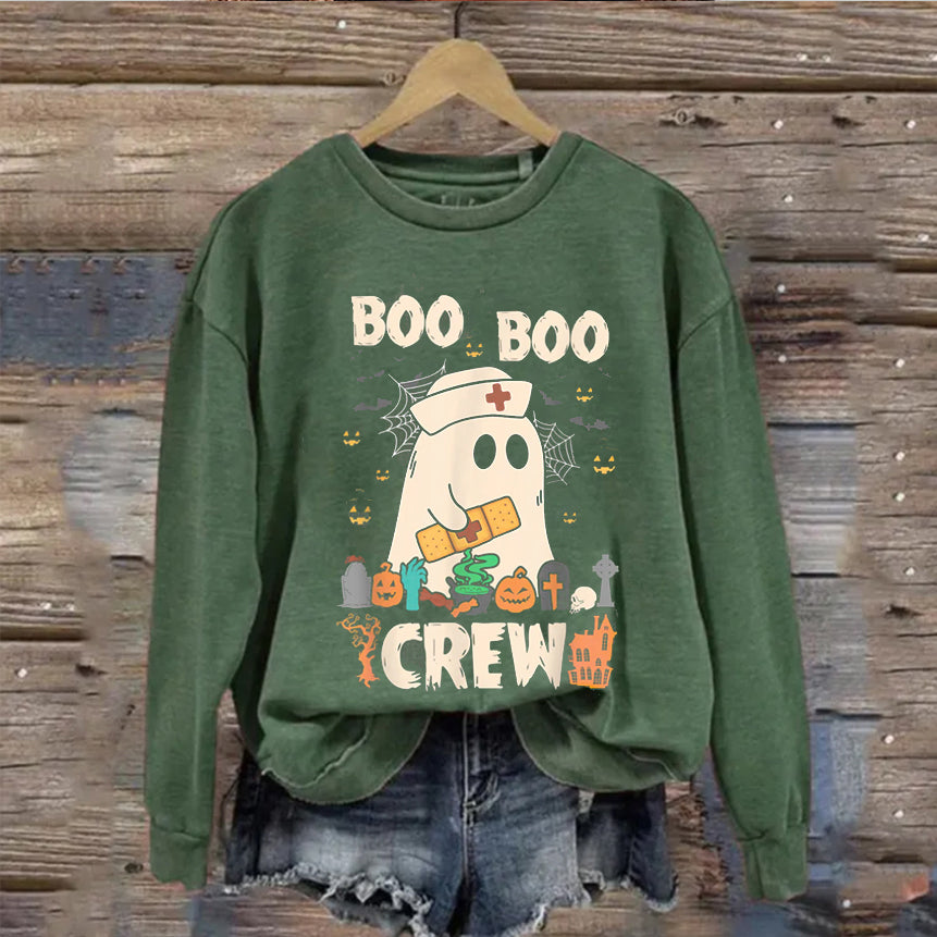 Boo Crew Sweatshirt-carlalin