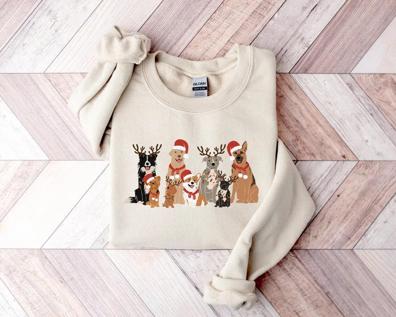 Christmas Dog Sweatshirt-carlalin