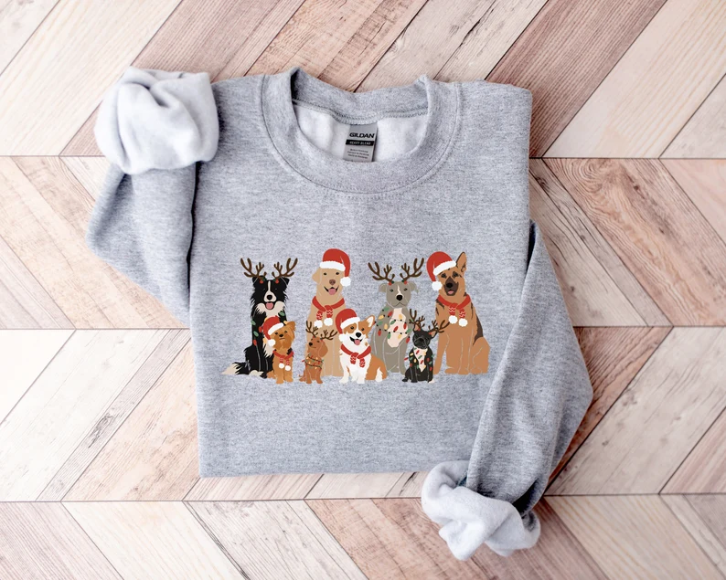 Christmas Dog Sweatshirt-carlalin