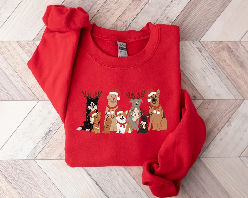 Christmas Dog Sweatshirt-carlalin