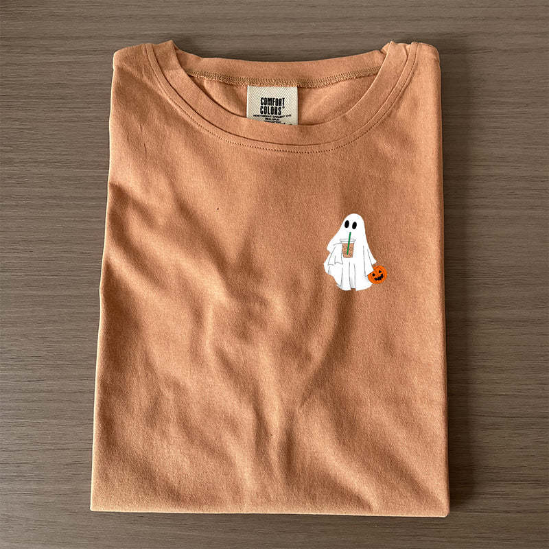 Comfort Colors Сute Ghost Coffee T-Shirt-carlalin