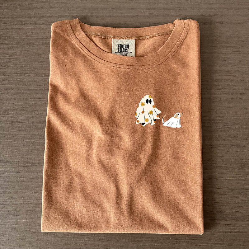 Comfort Colors Сute Ghost Dog T-Shirt-carlalin
