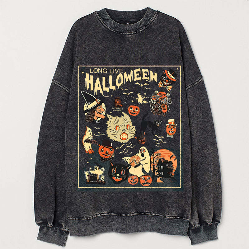Long Live Halloween Sweatshirt-carlalin