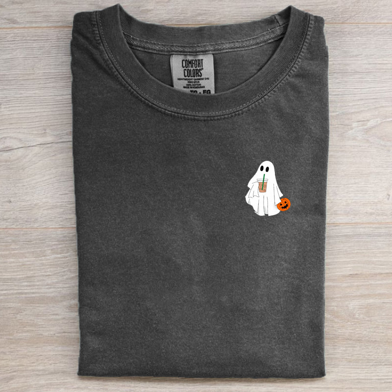 Comfort Colors Сute Ghost Coffee T-Shirt-carlalin