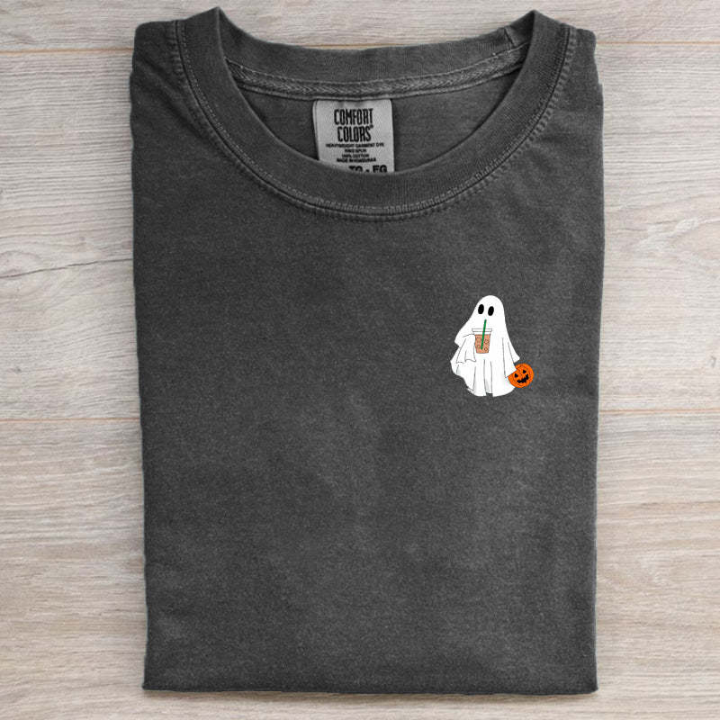 Comfort Colors Сute Ghost Coffee T-Shirt-carlalin