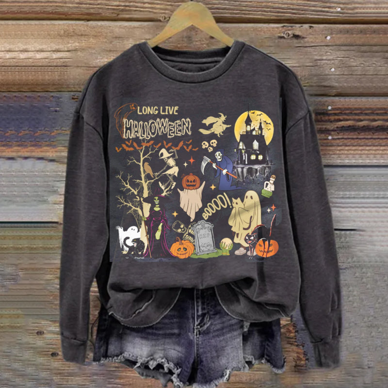 Long Live Halloween Sweatshirt-carlalin
