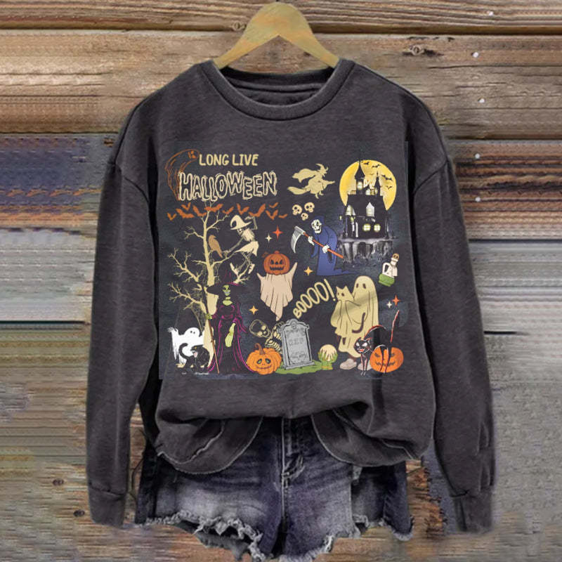 Long Live Halloween Sweatshirt-carlalin