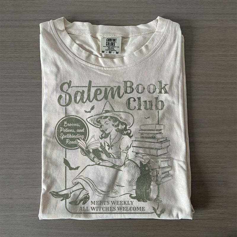 Retro Salem Book Club T-shirt-carlalin
