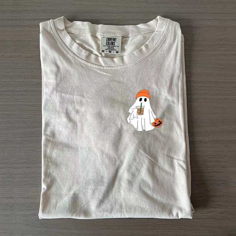 Little Ghost Ice Coffee T-shirt-carlalin