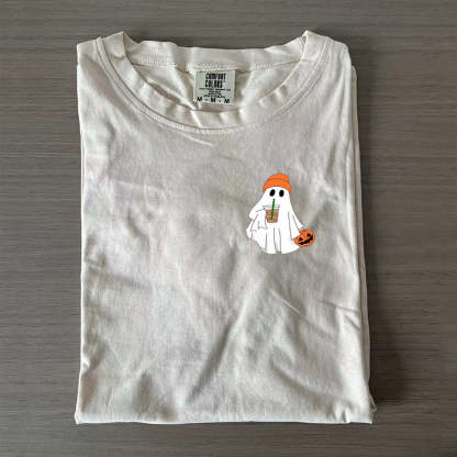 Little Ghost Ice Coffee T-shirt-carlalin