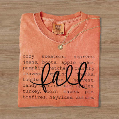 Fall Words T-shirt-carlalin