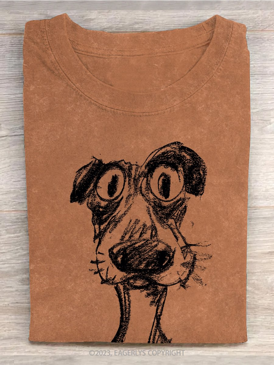 The Cute Dog Vintage T-shirt-carlalin