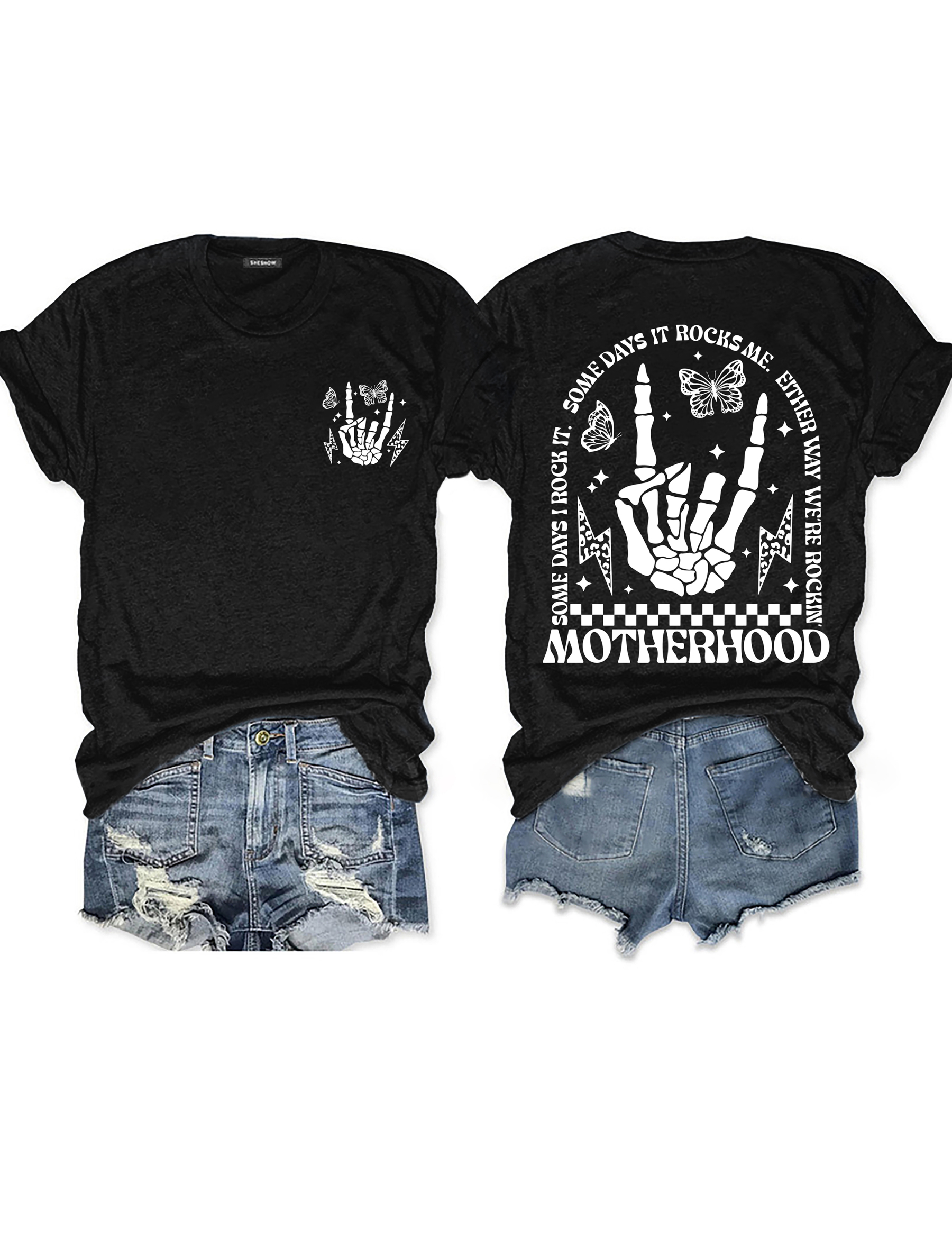 Motherhood Some Day I Rock It T-shirt-carlalin