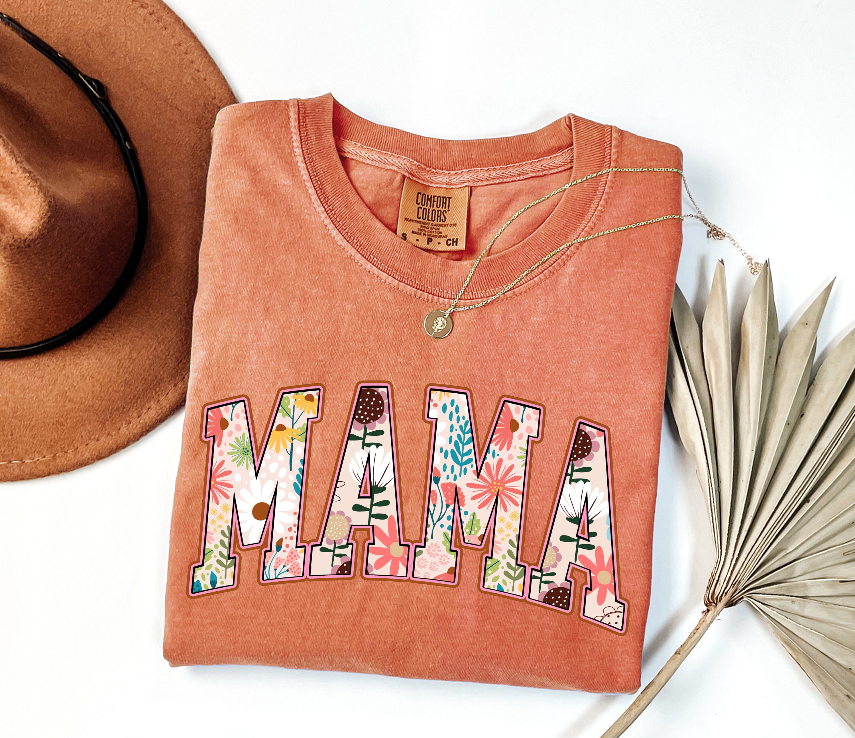 Comfort Colors Vintage Floral Mom Tee