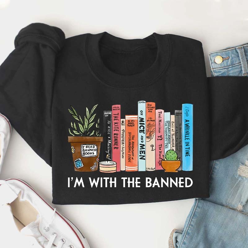 I'm With The Banned Sweatshirt-carlalin