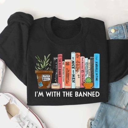 I'm With The Banned Sweatshirt-carlalin