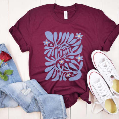 Boho Wildflowers Flower Market Matisse T-Shirt-carlalin