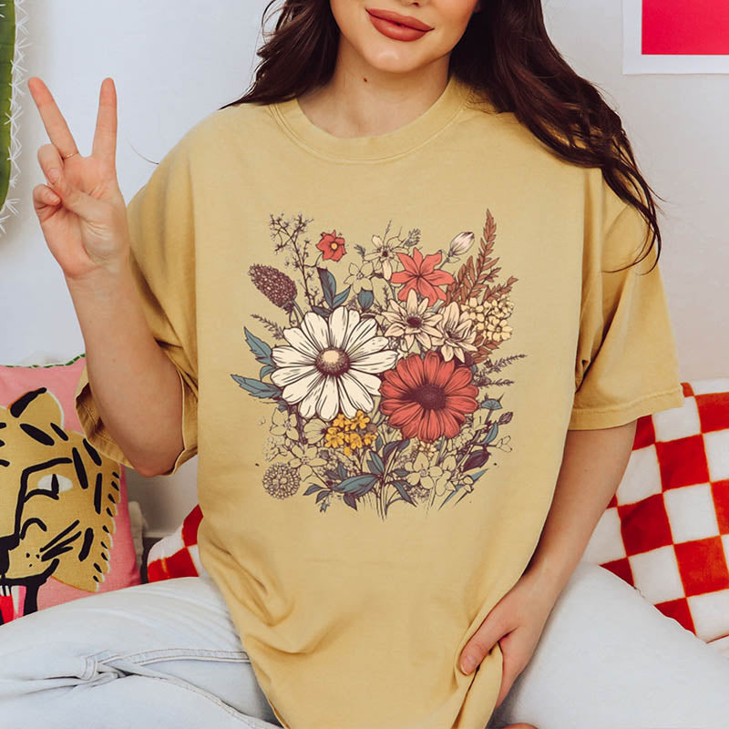 Botanical Wildflower Nature T-Shirt-carlalin