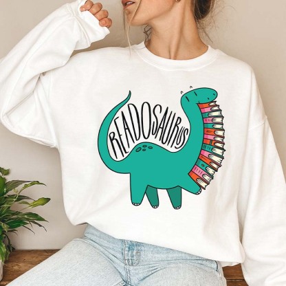Dinosaur Reading Sweatshirt 