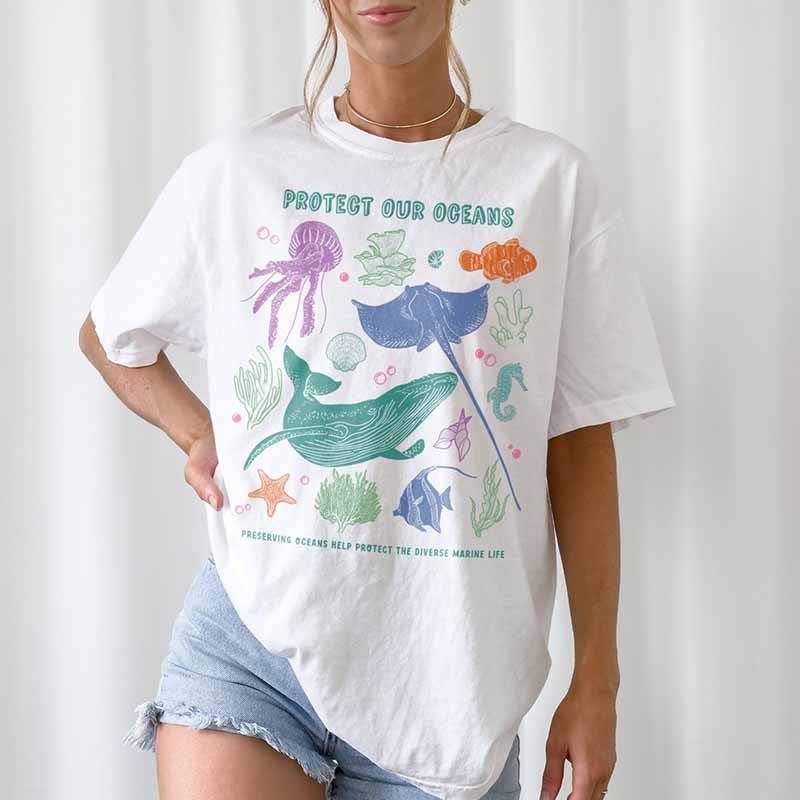 Protect Our Oceans  Environmental T-Shirt-carlalin