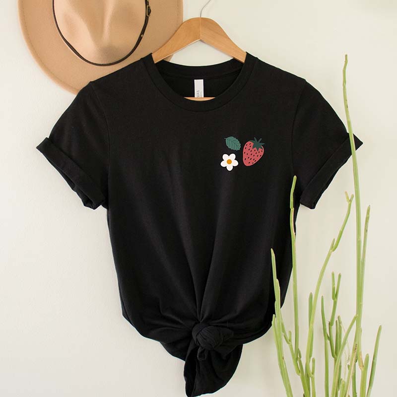 Strawberry Farmers Market Fruit Foodie T-Shirt-carlalin