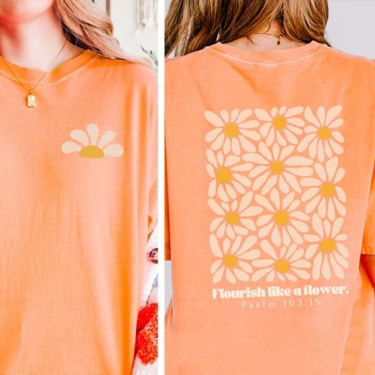 Flower Religious Flourish T-Shirt-carlalin