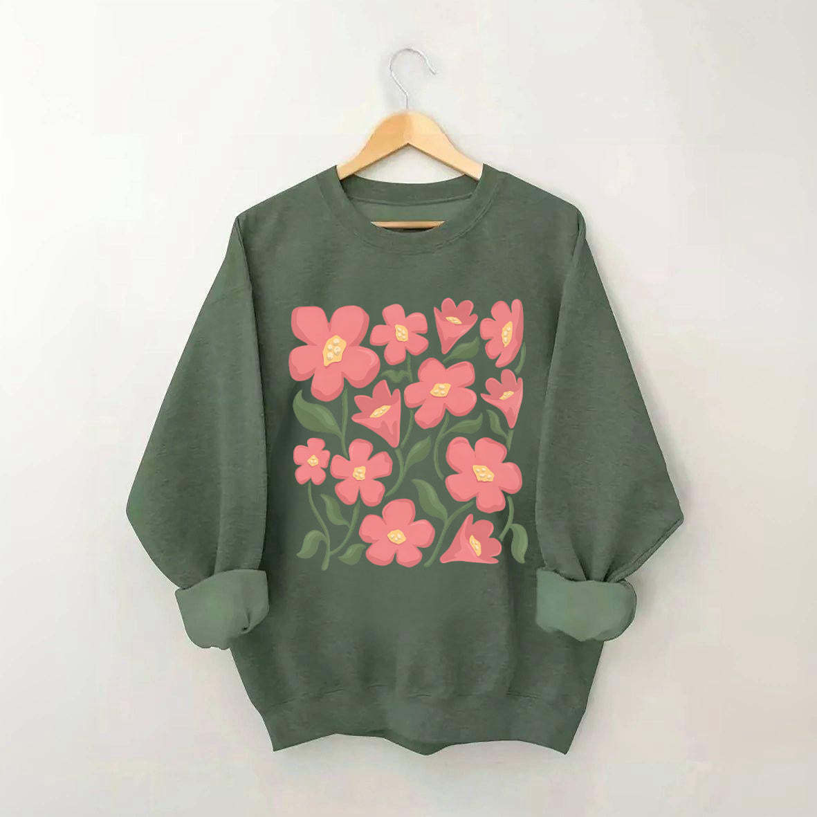 Pink Flower Market Honolulu Sweatshirt-carlalin