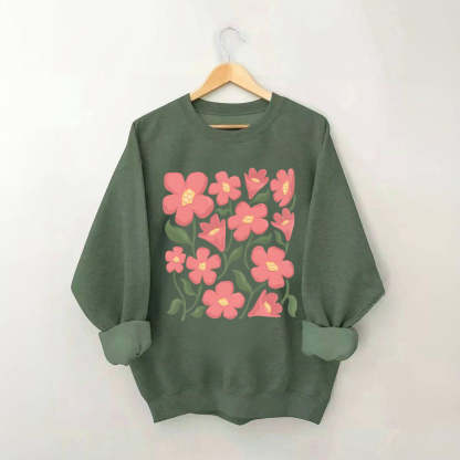 Pink Flower Market Honolulu Sweatshirt-carlalin