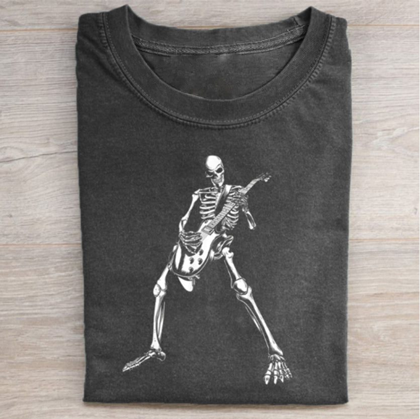 Guitar Skull Short Sleeve Tee-carlalin