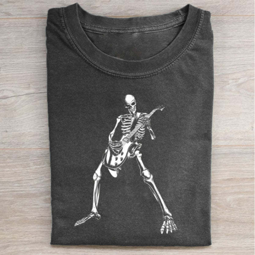 Guitar Skull Short Sleeve Tee-carlalin