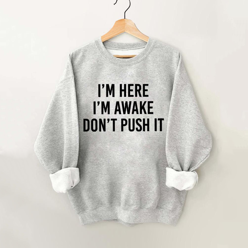Don't Push It Vintage Gym Sweatshirt-carlalin