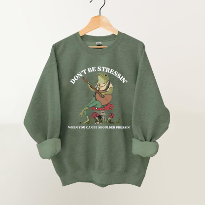 Don't Be Stressin' Vintage Gym Sweatshirt-carlalin