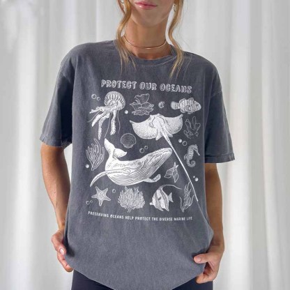 Protect Our Oceans  Environmental T-Shirt-carlalin