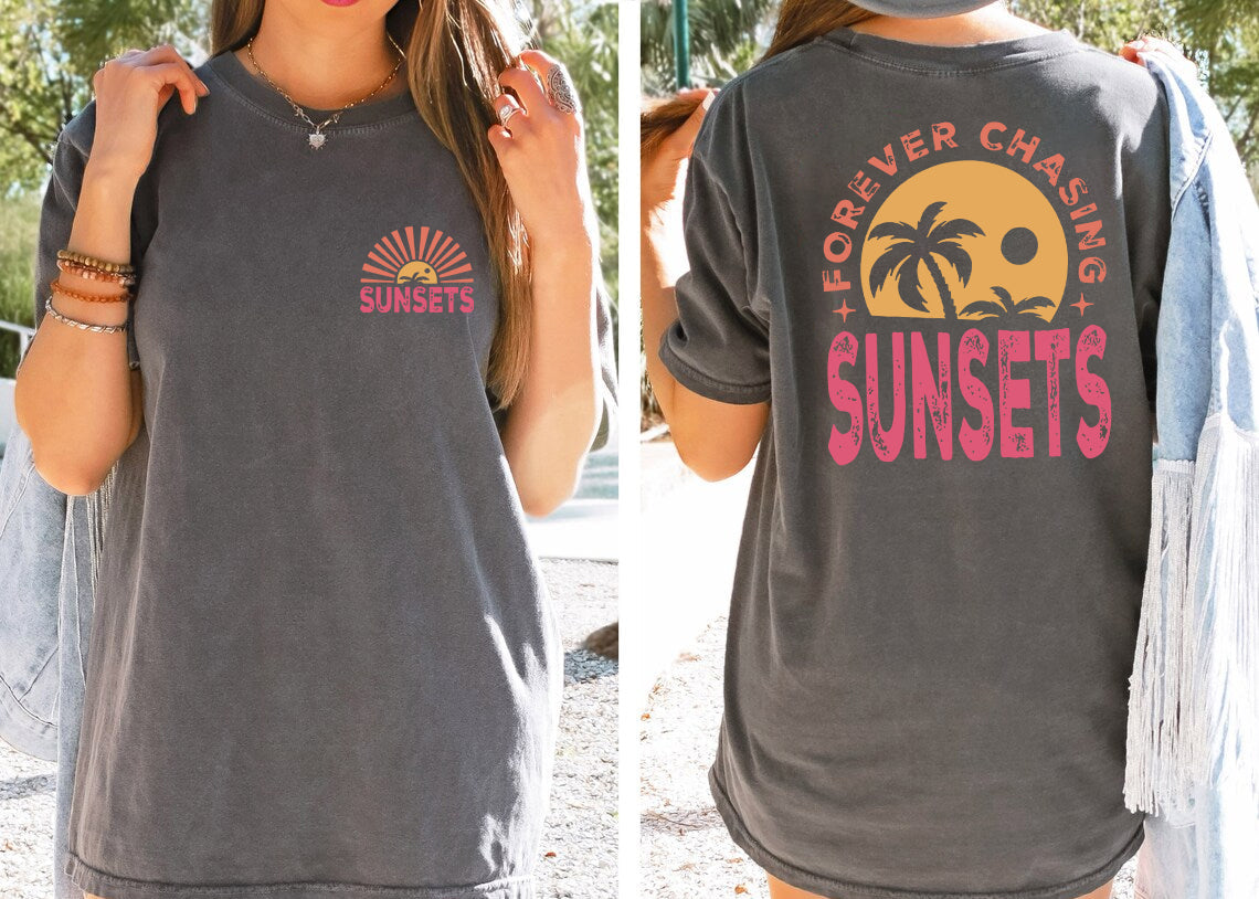Forever Chasing Sunsets Summer T-Shirt-carlalin