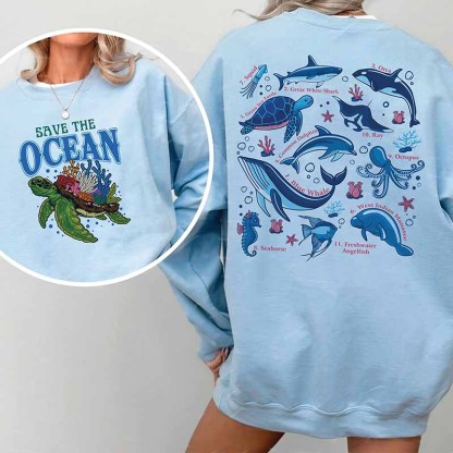 Save The Ocean Sweatshirt-carlalin