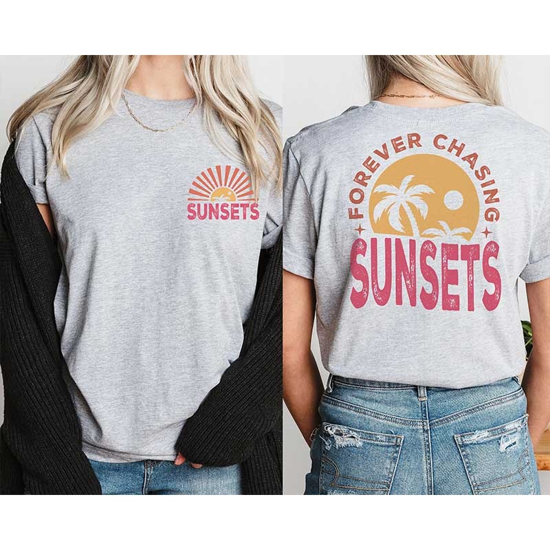 Forever Chasing Sunsets Summer T-Shirt-carlalin