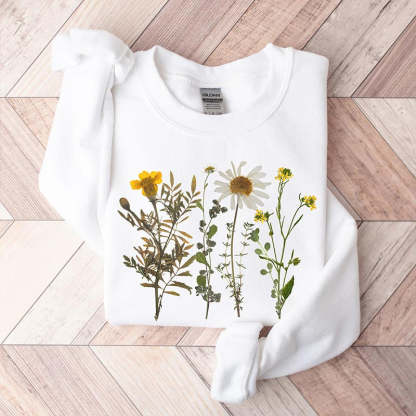 Vintage Botanical Wildflower Sweatshirt-carlalin