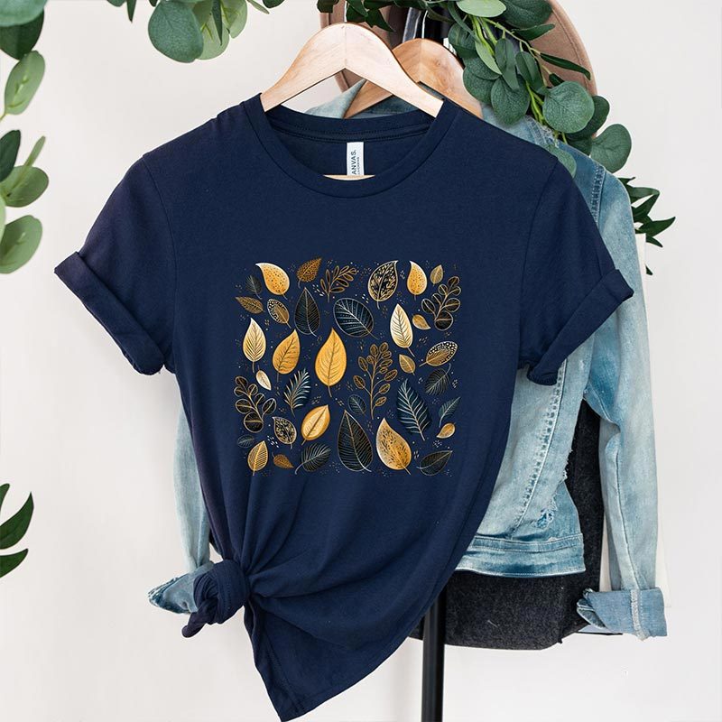 Fallen Leaves Nature Forest T-Shirt-carlalin