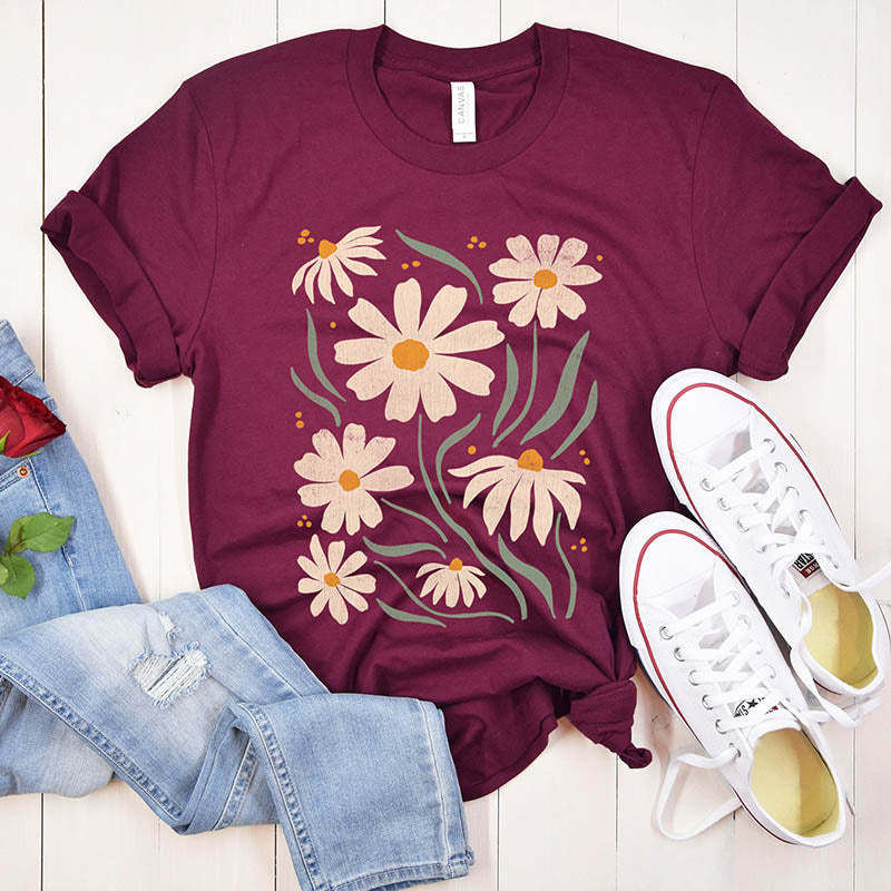 Womens Spring Wildflower T-Shirt-carlalin