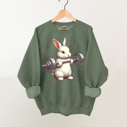 Weightlifting Rabbit Gym Sweatshirt-carlalin