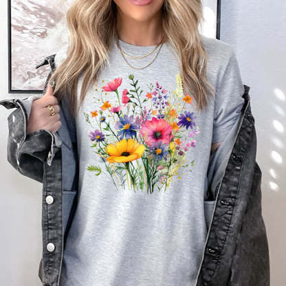 Wild Flower Meadow T-Shirt-carlalin