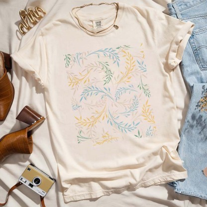 Copenhagen Minimalist Flowers T-Shirt-carlalin