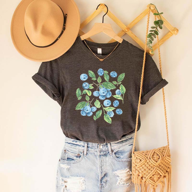 Blueberries Fruit Lover Gift T-Shirt-carlalin