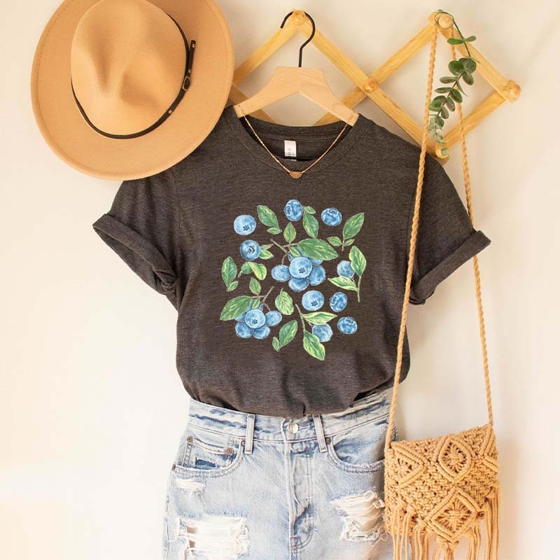 Blueberries Fruit Lover Gift T-Shirt-carlalin
