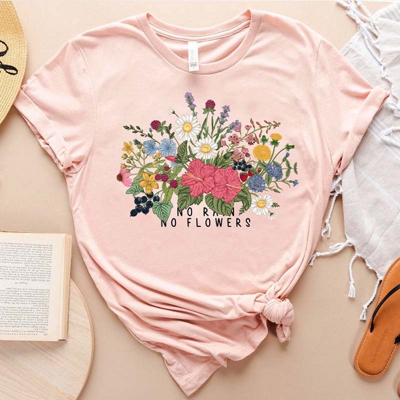 Wild Flowers Floral for Women T-Shirt-carlalin
