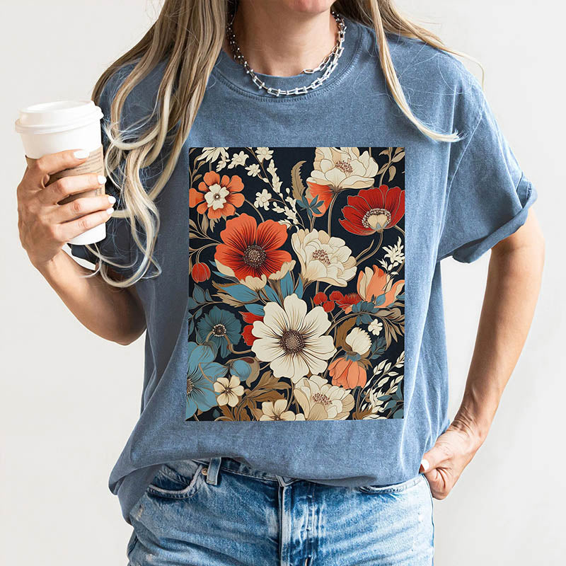 Fall Flowers Nature  Hippie T-Shirt-carlalin