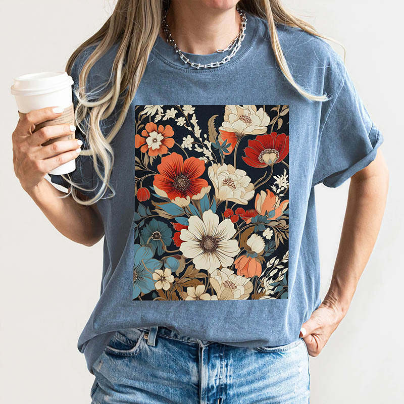 Fall Flowers Nature  Hippie T-Shirt-carlalin