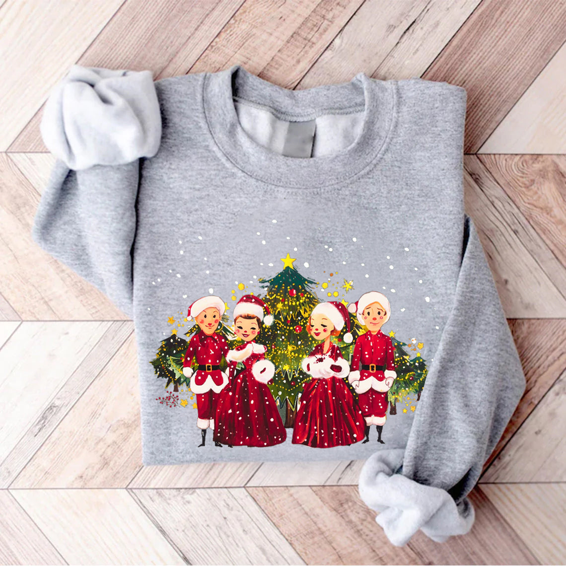 Women's Merry Christmas Printed Sweatshirt-carlalin