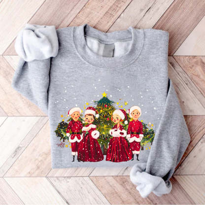 Women's Merry Christmas Printed Sweatshirt-carlalin